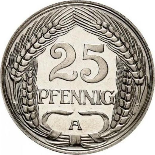 Аверс монеты - 25 пфеннигов 1912 года A "Тип 1909-1912" - цена  монеты - Германия, Германская Империя