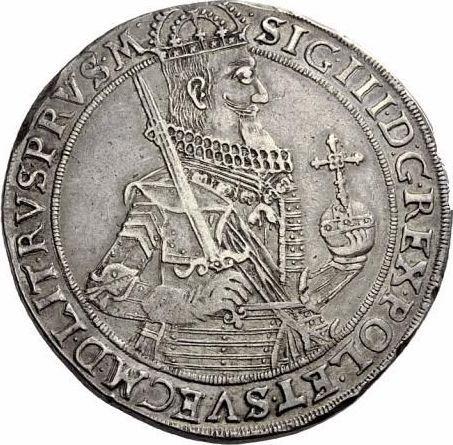 Аверс монеты - Талер 1631 года II "Торунь" - цена серебряной монеты - Польша, Сигизмунд III Ваза