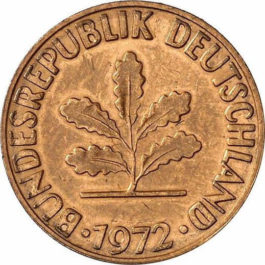 Реверс монеты - 2 пфеннига 1972 года F - цена  монеты - Германия, ФРГ