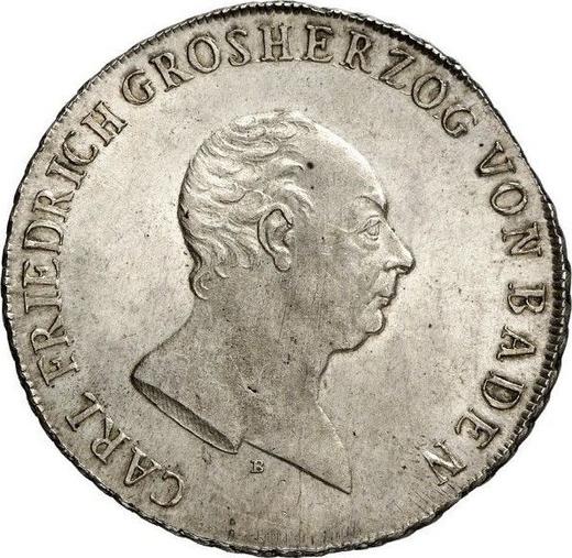Awers monety - Talar 1810 B - cena srebrnej monety - Badenia, Karol Fryderyk
