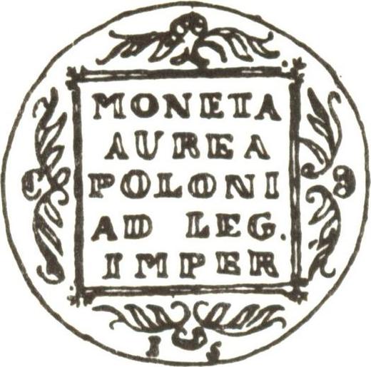 Rewers monety - Dukat 1772 IS "Postać króla" - cena złotej monety - Polska, Stanisław II August