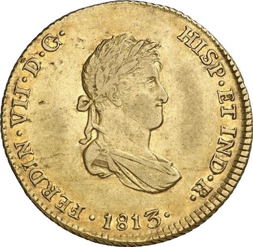 Awers monety - 4 escudo 1813 JP - cena złotej monety - Peru, Ferdynand VII