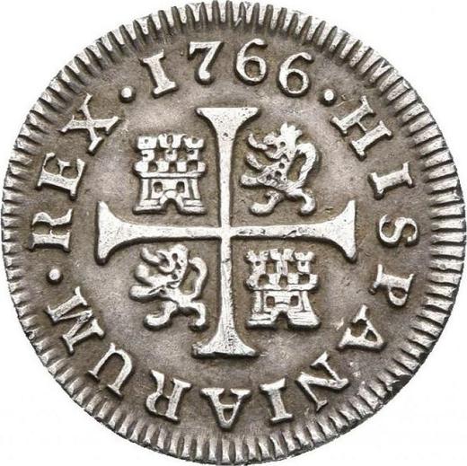 Rewers monety - 1/2 reala 1766 M PJ - cena srebrnej monety - Hiszpania, Karol III