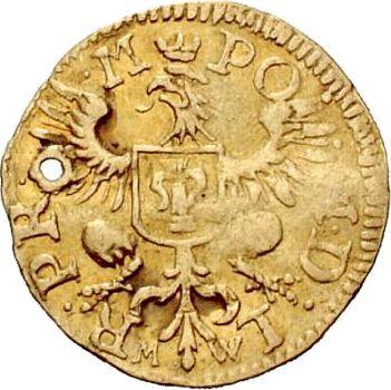Reverse 1/2 Ducat no date (1648-1668) MW "Type 1648-1654" - Gold Coin Value - Poland, John II Casimir