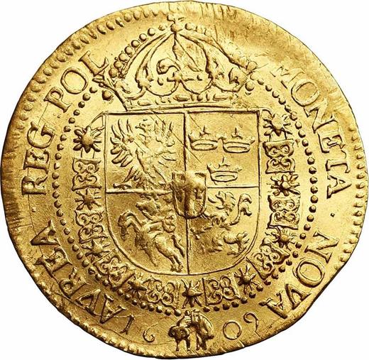 Реверс монеты - Дукат 1609 года "Тип 1609-1613" - цена золотой монеты - Польша, Сигизмунд III Ваза