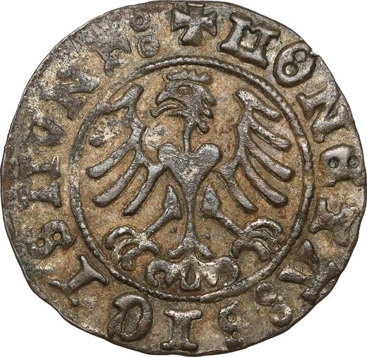Reverso Medio grosz 15101 (1510) Error en la fecha - valor de la moneda de plata - Polonia, Segismundo I el Viejo