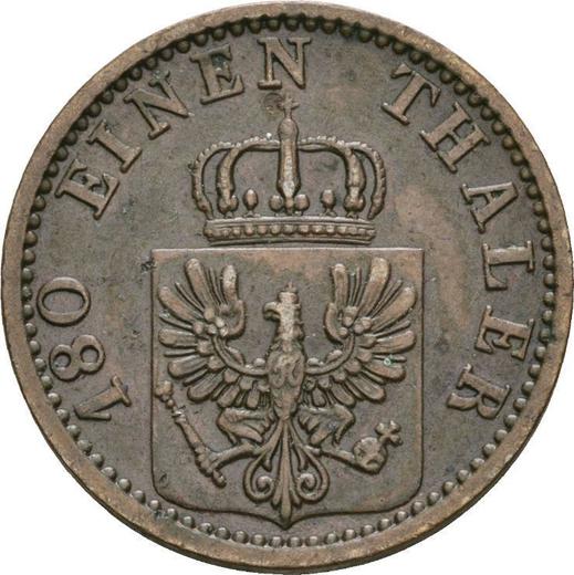 Аверс монеты - 2 пфеннига 1867 года B - цена  монеты - Пруссия, Вильгельм I