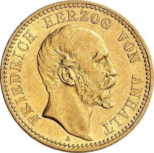 Аверс монеты - 10 марок 1901 года A "Ангальт" - цена золотой монеты - Германия, Германская Империя