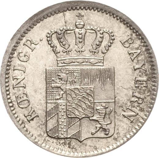Аверс монеты - 1 крейцер 1855 года - цена серебряной монеты - Бавария, Максимилиан II