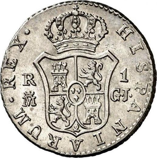 Реверс монеты - 1 реал 1816 года M GJ - цена серебряной монеты - Испания, Фердинанд VII