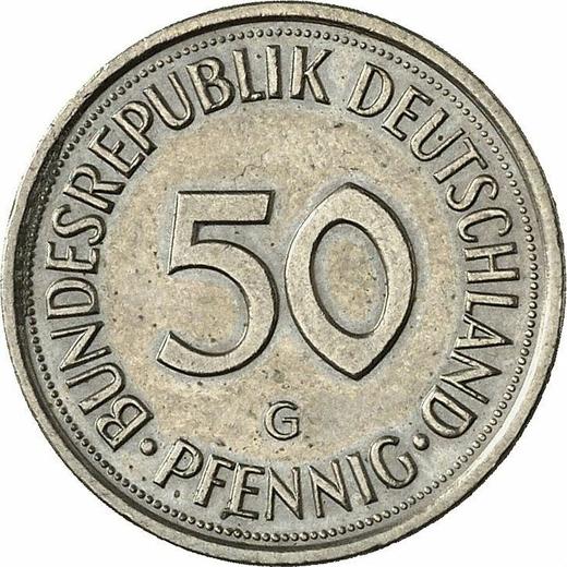 Аверс монеты - 50 пфеннигов 1983 года G - цена  монеты - Германия, ФРГ