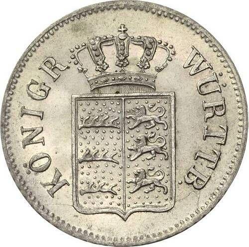 Awers monety - 6 krajcarów 1845 - cena srebrnej monety - Wirtembergia, Wilhelm I