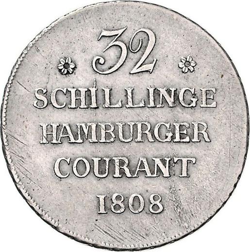 Реверс монеты - 32 шиллинга 1808 года H.S.K. - цена  монеты - Гамбург, Вольный город