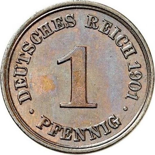 Obverse 1 Pfennig 1901 F "Type 1890-1916" -  Coin Value - Germany, German Empire