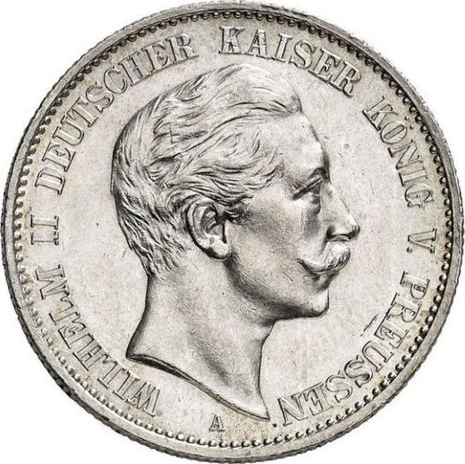 Anverso 2 marcos 1893 A "Prusia" - valor de la moneda de plata - Alemania, Imperio alemán