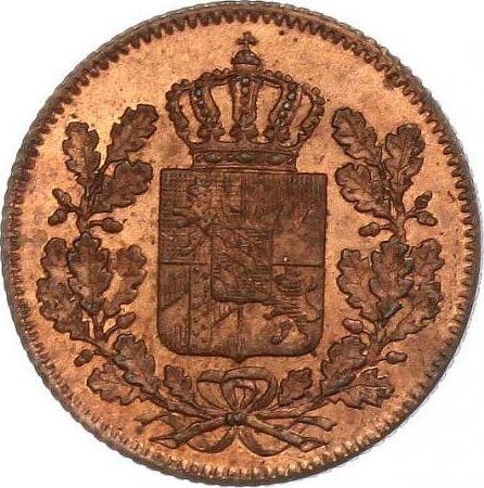 Аверс монеты - 2 пфеннига 1844 года - цена  монеты - Бавария, Людвиг I