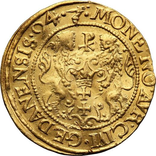 Rewers monety - Dukat 1594 "Gdańsk" - cena złotej monety - Polska, Zygmunt III