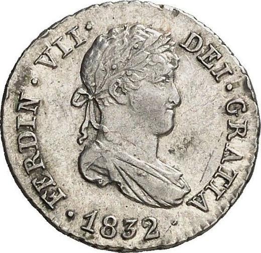 Anverso Medio real 1832 M AJ - valor de la moneda de plata - España, Fernando VII