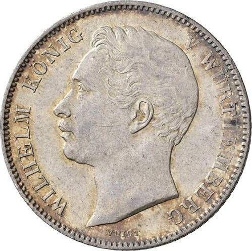 Аверс монеты - 1/2 гульдена 1852 года - цена серебряной монеты - Вюртемберг, Вильгельм I