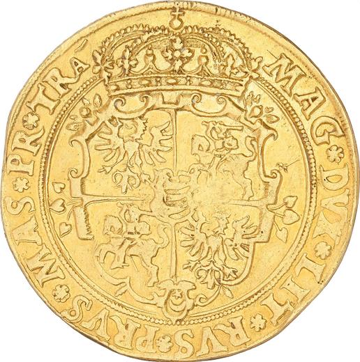 Реверс монеты - 10 дукатов (Португал) 1580 года "Литва" - цена золотой монеты - Польша, Стефан Баторий