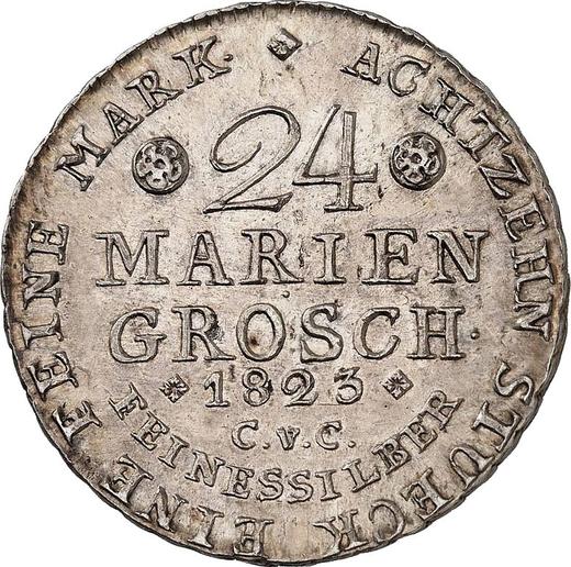 Revers 24 Mariengroschen 1823 CvC "Typ 1823-1829" - Silbermünze Wert - Braunschweig-Wolfenbüttel, Karl II