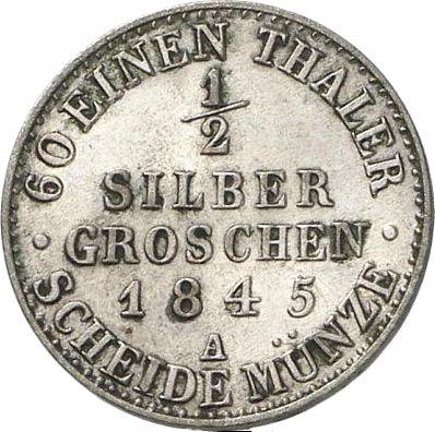 Rewers monety - 1/2 silbergroschen 1845 A - cena srebrnej monety - Prusy, Fryderyk Wilhelm IV