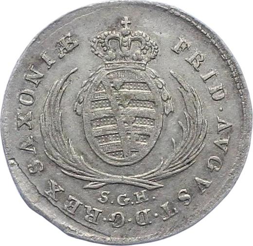 Аверс монеты - 1/12 талера 1812 года S.G.H. - цена серебряной монеты - Саксония-Альбертина, Фридрих Август I