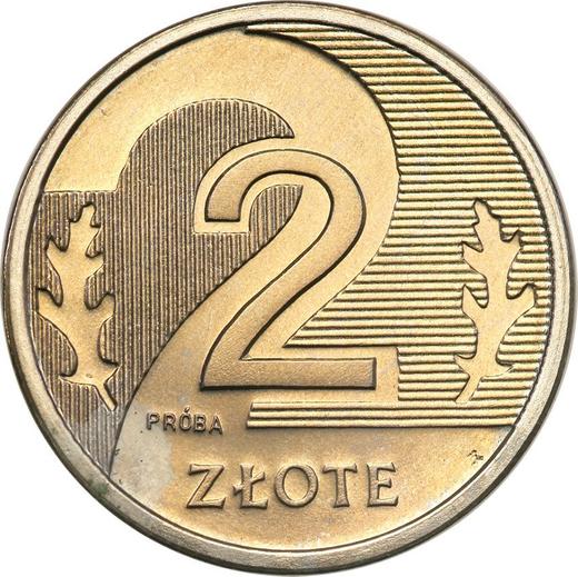 Reverso Pruebas 2 eslotis 1994 Níquel - valor de la moneda  - Polonia, República moderna