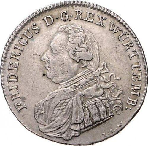 Awers monety - 20 krajcarow 1807 I.L.W. - cena srebrnej monety - Wirtembergia, Fryderyk I