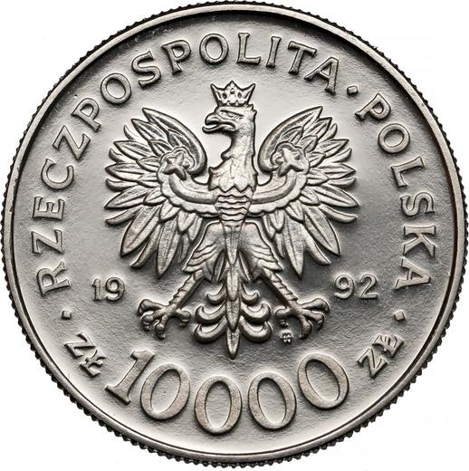 Аверс монеты - 10000 злотых 1992 года MW ET "Владислав III Варненчик" - цена  монеты - Польша, III Республика до деноминации