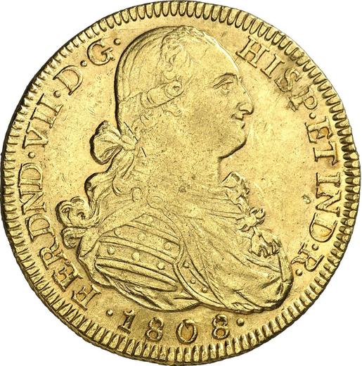 Аверс монеты - 8 эскудо 1808 года NR JF - цена золотой монеты - Колумбия, Фердинанд VII