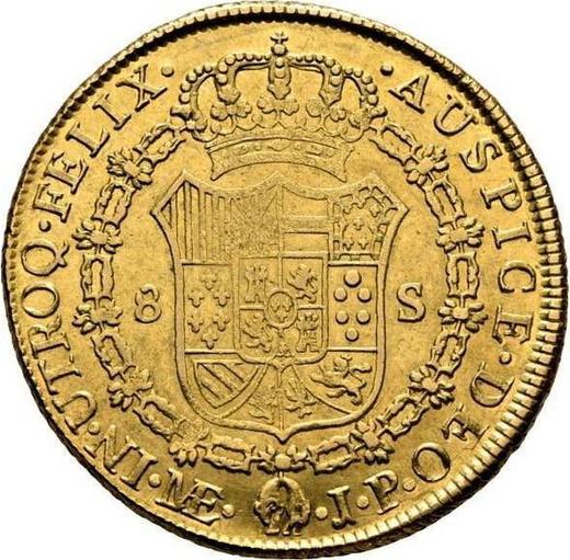 Revers 8 Escudos 1819 JP - Goldmünze Wert - Peru, Ferdinand VII