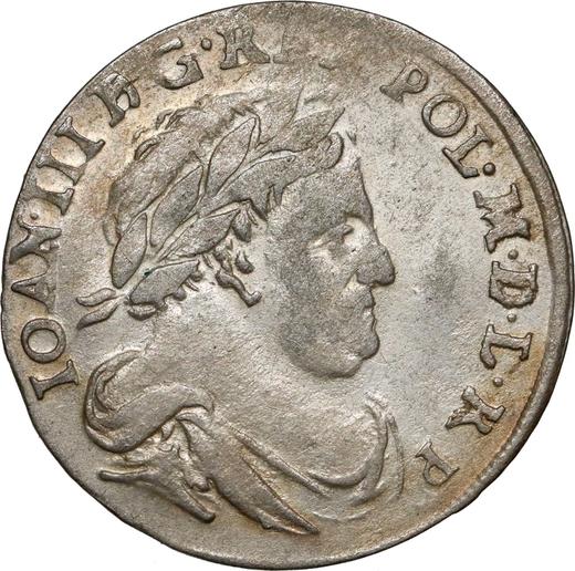 Аверс монеты - Шестак (6 грошей) 1678 года - цена серебряной монеты - Польша, Ян III Собеский