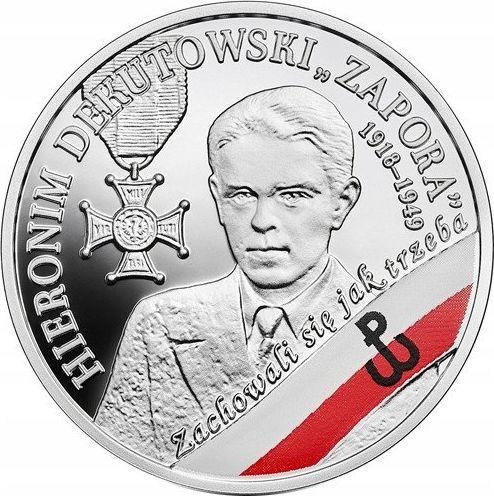 Rewers monety - 10 złotych 2018 "Hieronim Dekutowski 'Zapora'" - cena srebrnej monety - Polska, III RP po denominacji