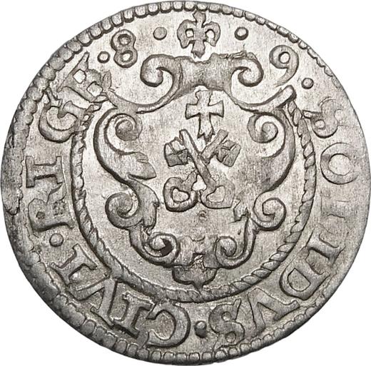 Реверс монеты - Шеляг 1589 года "Рига" - цена серебряной монеты - Польша, Сигизмунд III Ваза