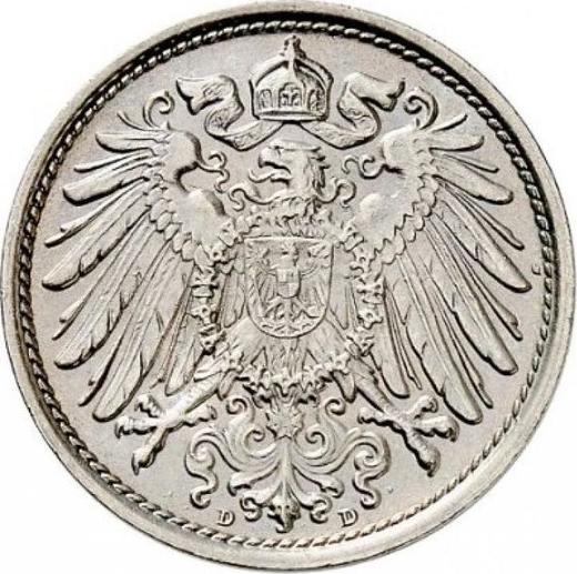 Reverse 10 Pfennig 1910 D "Type 1890-1916" -  Coin Value - Germany, German Empire
