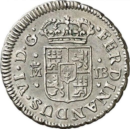 Anverso Medio real 1756 M JB - valor de la moneda de plata - España, Fernando VI