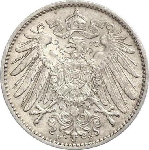 Rewers monety - 1 marka 1913 F "Typ 1891-1916" - cena srebrnej monety - Niemcy, Cesarstwo Niemieckie
