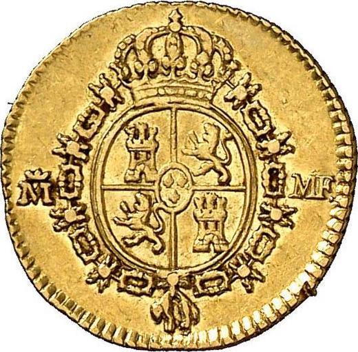 Reverse 1/2 Escudo 1789 M MF "Type 1788-1796" - Gold Coin Value - Spain, Charles IV