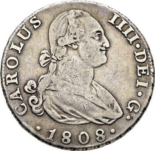 Аверс монеты - 4 реала 1808 года M AI - цена серебряной монеты - Испания, Карл IV