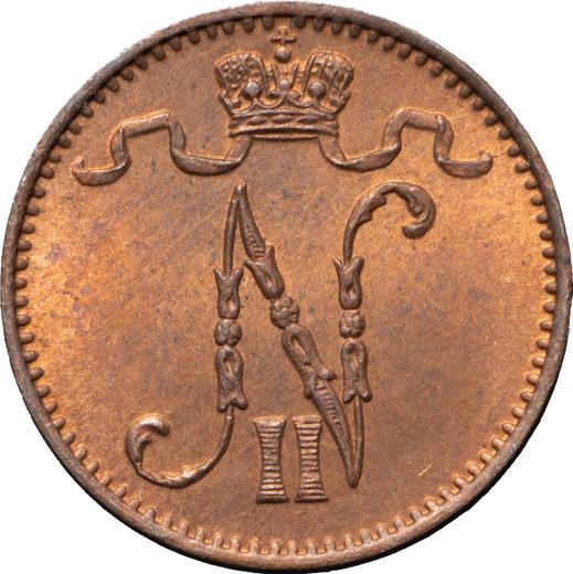 Awers monety - 1 penni 1908 - cena  monety - Finlandia, Wielkie Księstwo
