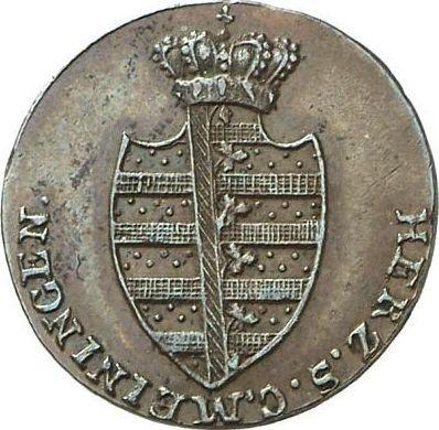 Аверс монеты - 1/4 крейцера 1823 года - цена  монеты - Саксен-Мейнинген, Бернгард II