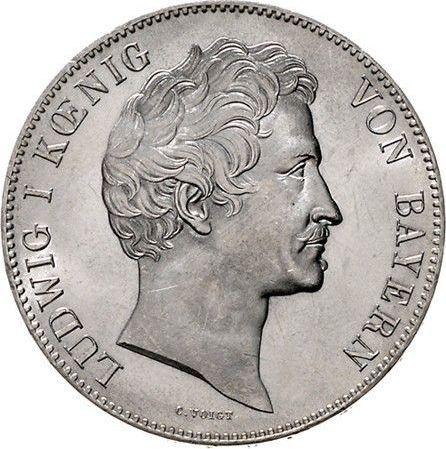 Anverso 2 táleros 1847 - valor de la moneda de plata - Baviera, Luis I de Baviera