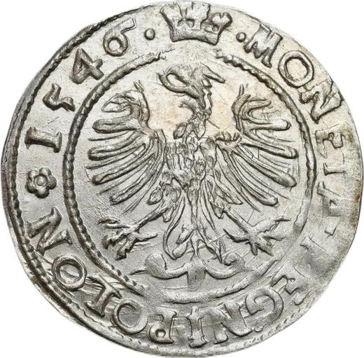 Reverso 1 grosz 1546 ST - valor de la moneda de plata - Polonia, Segismundo I el Viejo