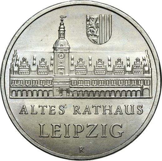 Anverso 5 marcos 1984 A "Ayuntamiento viejo de Leipzig" - valor de la moneda  - Alemania, República Democrática Alemana (RDA)