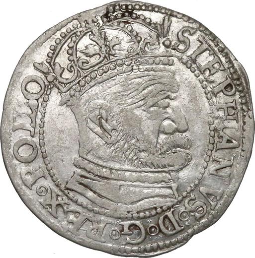 Аверс монеты - 1 грош 1581 года "Тип 1579-1581" - цена серебряной монеты - Польша, Стефан Баторий