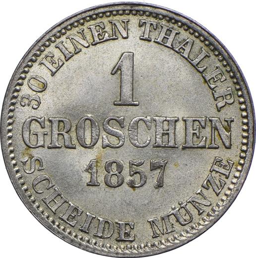 Rewers monety - Grosz 1857 - cena srebrnej monety - Brunszwik-Wolfenbüttel, Wilhelm
