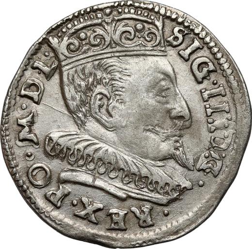Аверс монеты - Трояк (3 гроша) 1595 года "Литва" - цена серебряной монеты - Польша, Сигизмунд III Ваза