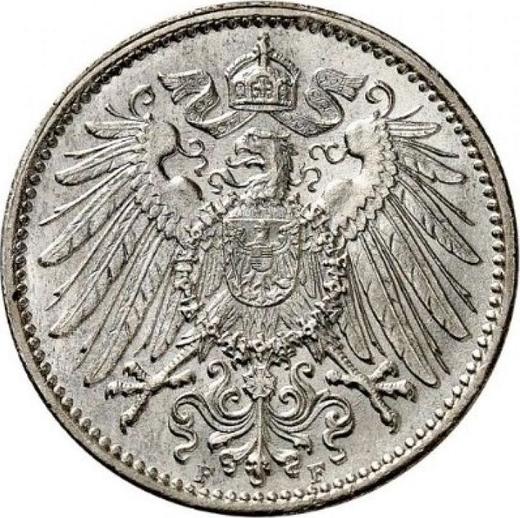 Rewers monety - 1 marka 1916 F "Typ 1891-1916" - cena srebrnej monety - Niemcy, Cesarstwo Niemieckie