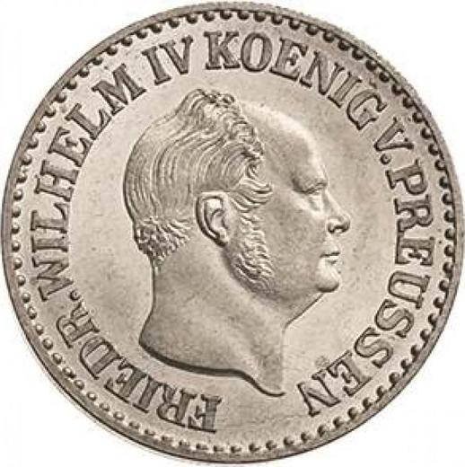 Аверс монеты - 1 серебряный грош 1858 года A - цена серебряной монеты - Пруссия, Фридрих Вильгельм IV